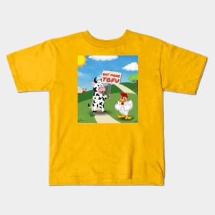 Eat More Tofu - Country Road Humor Design Kids T-Shirt